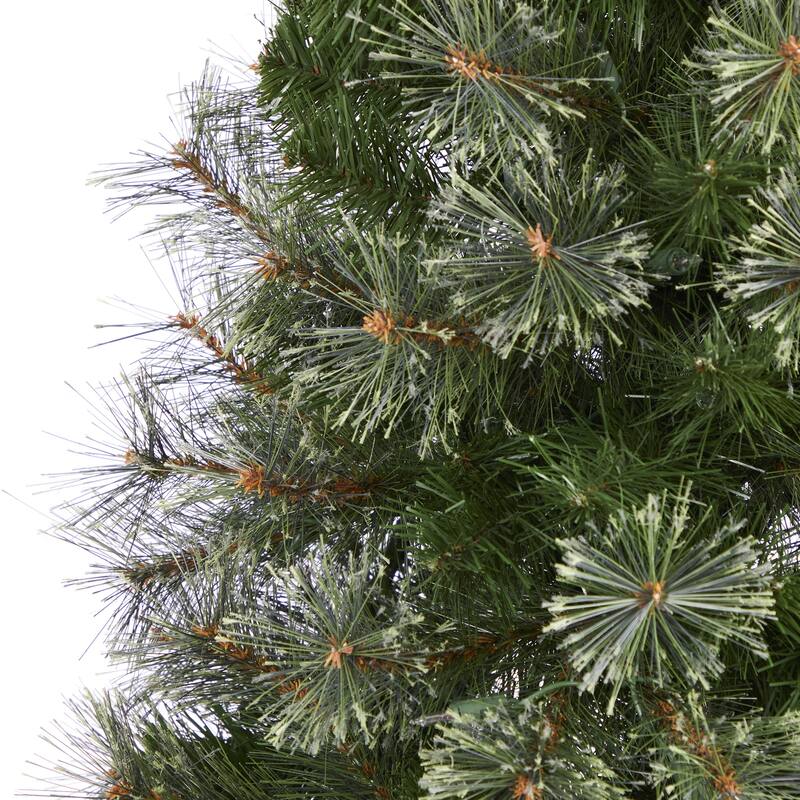 5ft. Cashmere Slim Artificial Christmas Tree with 250 Warm White Lights and 408 Branches - Elegant Holiday X-Mas Tree