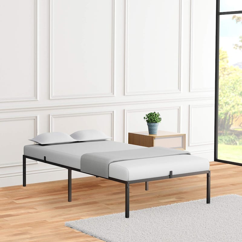 Bed Frame with Steel Slat Support