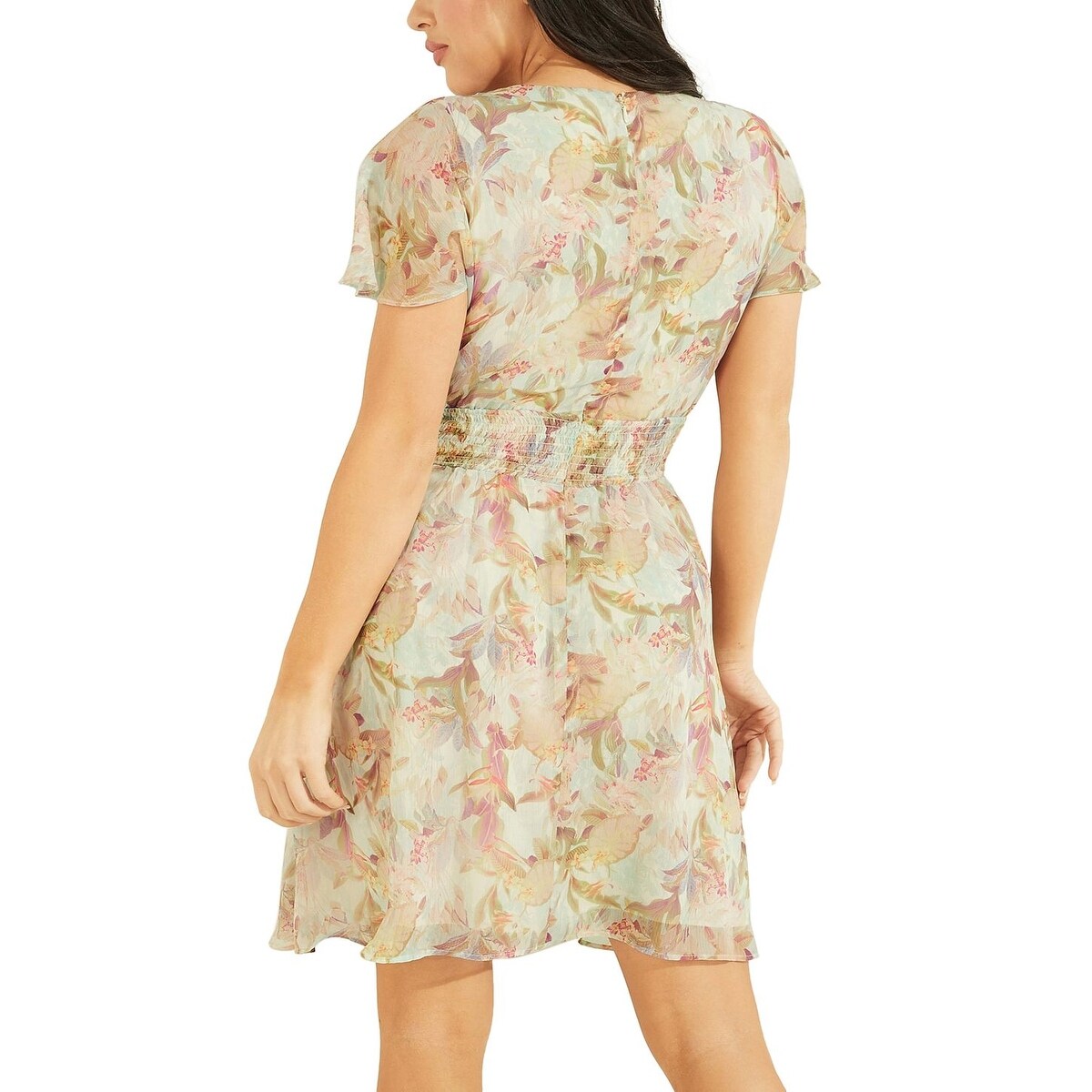 Guess Women's Dahlia Printed Fit & Flare Dress Brown Size Large - Bed Bath & Beyond - 40630054 Guess Women's Dahlia Printed Fit & Flare Dress Brown Size Large - Bed Bath & Beyond - 40630054