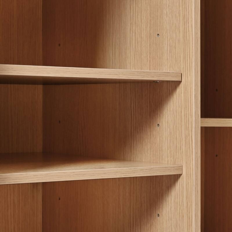 Fluted 52" Kitchen Island Cart with Drop Leaf, Power Outlet, Rolling Island Table with Adjustable Shelves for Versatile Storage