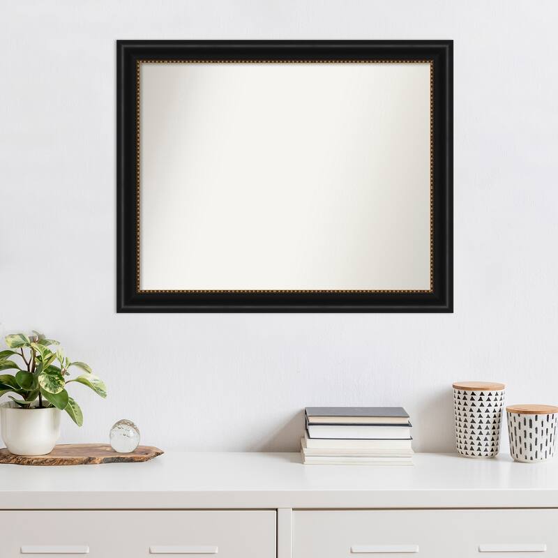 Non-Beveled Wall Mirror - Manhattan Black Frame