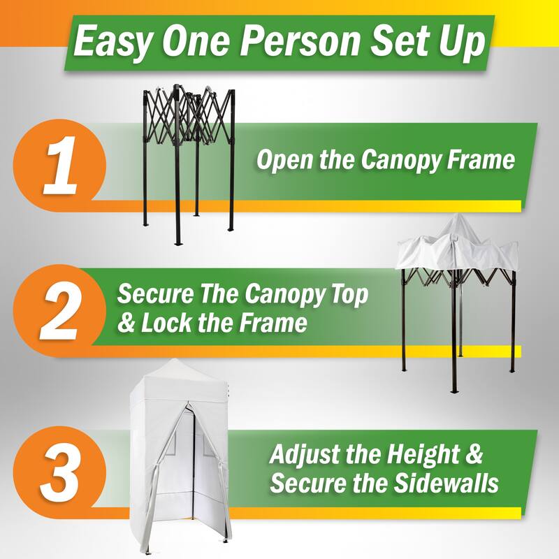 Wakeman Outdoors Pop Up Privacy Tent for Camp Toilet or Pool Cabana, White