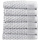 preview thumbnail 42 of 88, Great Bay Home Cotton Diamond Textured Towel Set Hand Towel (6-Pack) - Light Grey