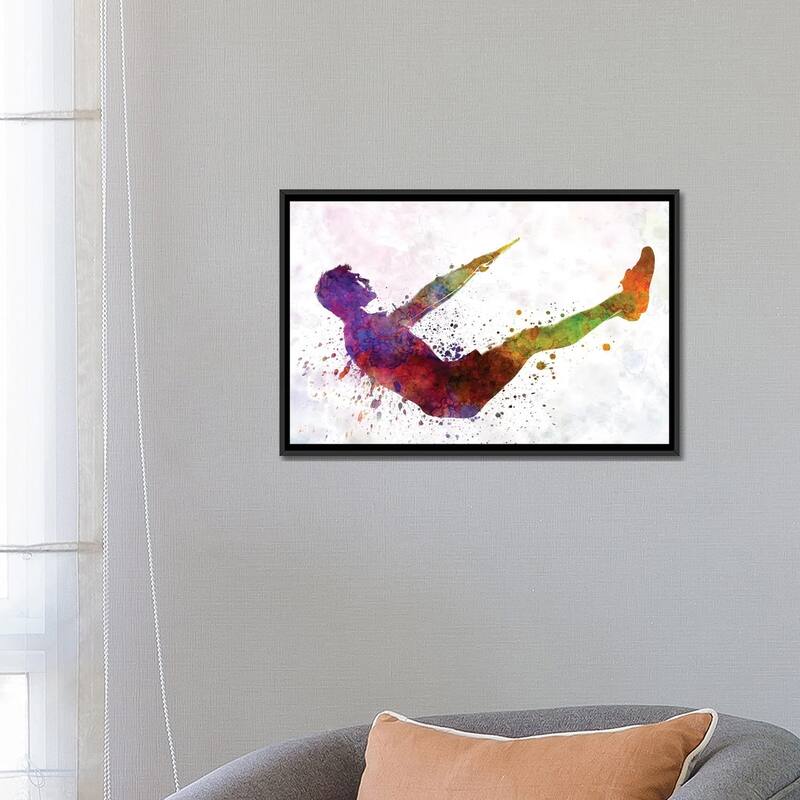 iCanvas "Man Exercising Workout Fitness" by Paul Rommer Framed Canvas Print