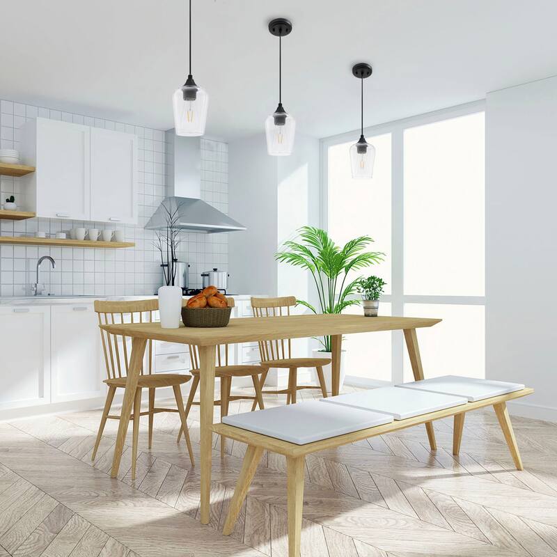 CO-Z 1-light Glass Pendant Light with Adjustable Cord