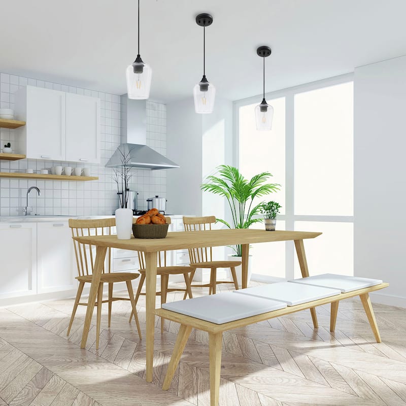 Modern Industrial Mini Pendant Lights with Adjustable Height, Set of 2