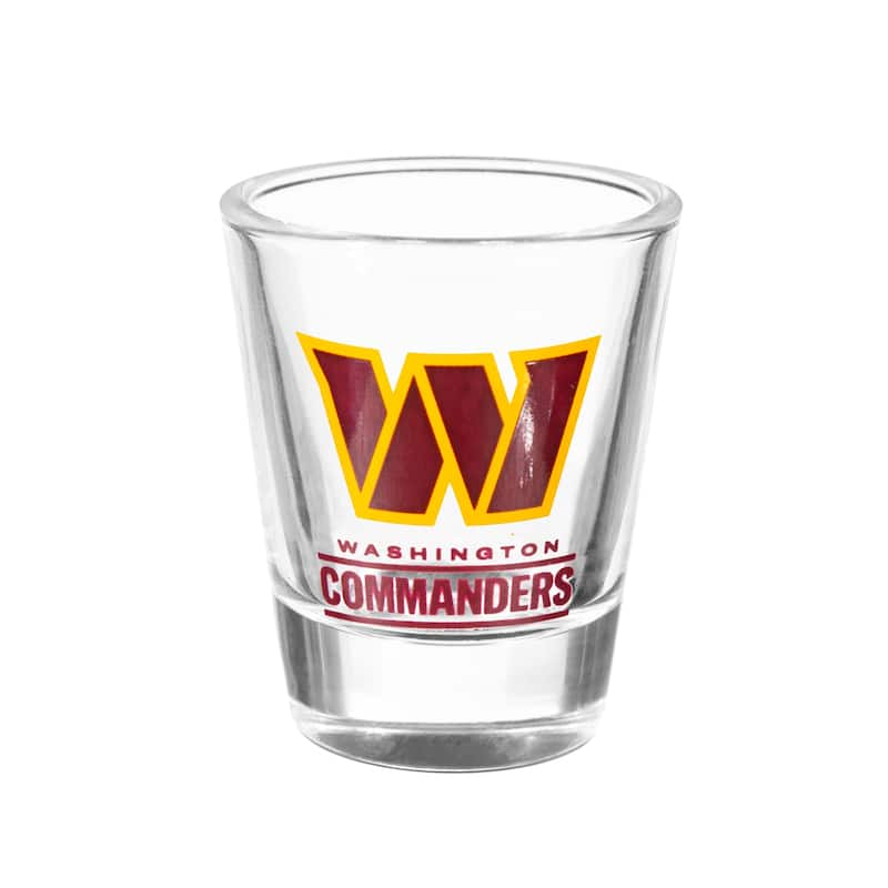 4-Piece Ceramic and Glass 2 oz. Shot Glass Set, Washington Commanders