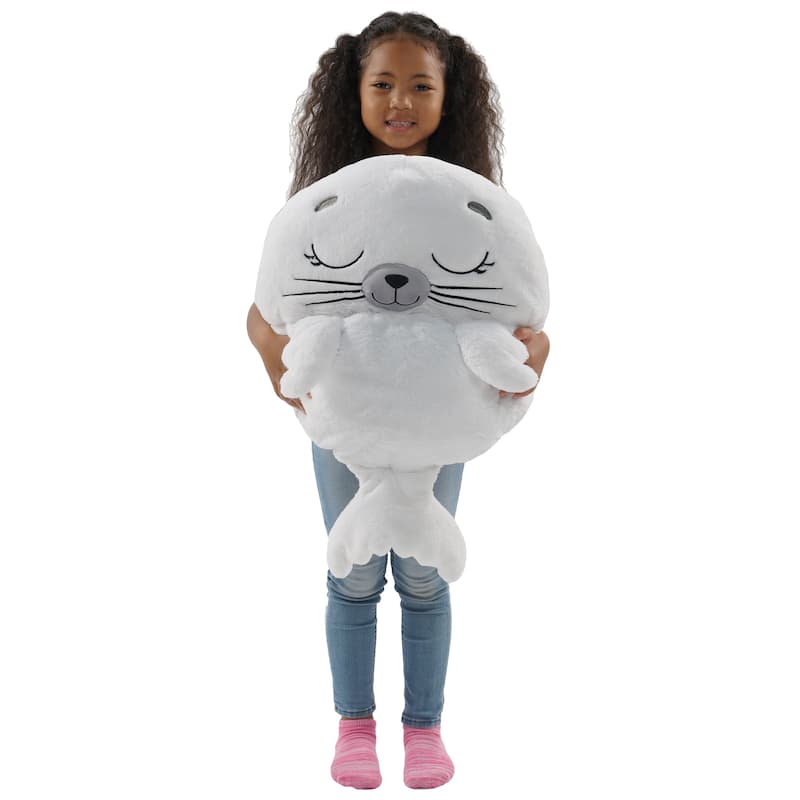 Happy Nappers: Pillow & Sleepy Sack: Medium - Sammy The Seal -3+