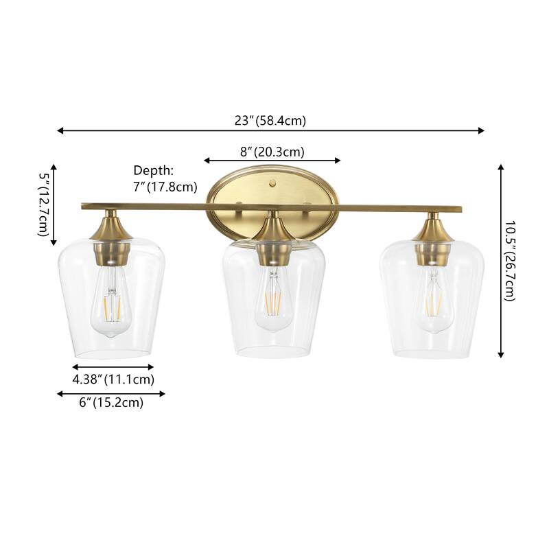 Iron/Seeded Glass LED Vanity Light, by JONATHAN Y