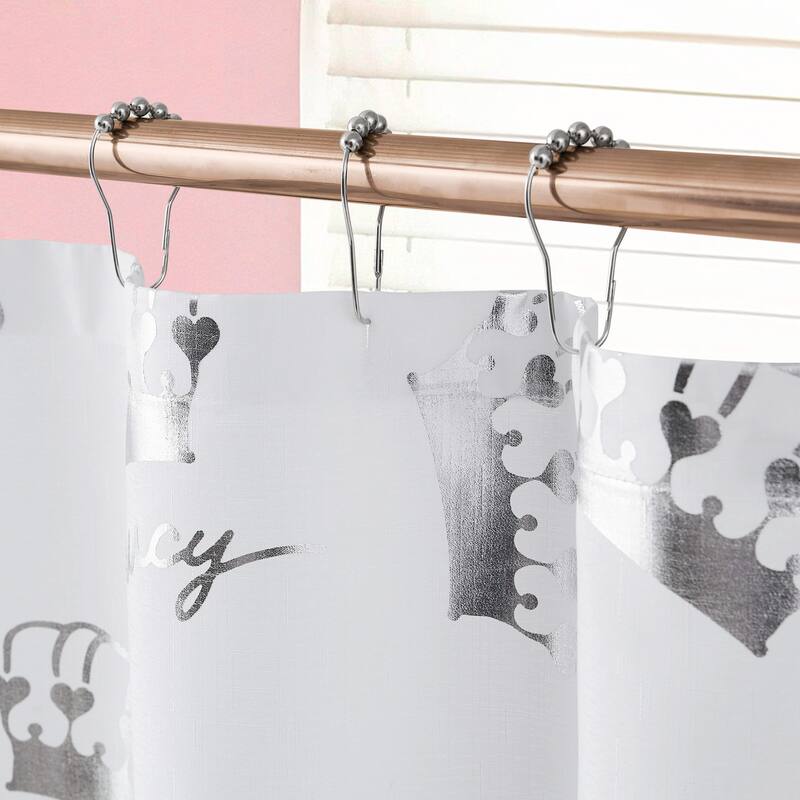 Juicy Couture 13-Piece Shower Curtain and Hooks Set