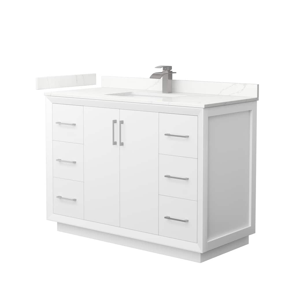 Wyndham Collection WCF414148S-QTZ-UNSMXX Strada 48" Free Standing