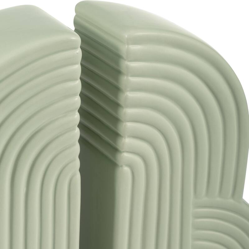 Sagebrook Home Modern Textured Set of 2 Arch Bookends - 13" x 4" x 10"