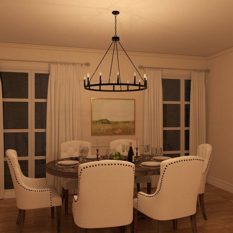 Acroma 12-light Modern Farmhouse Candle-Style Ceiling Lighting for Dining Room