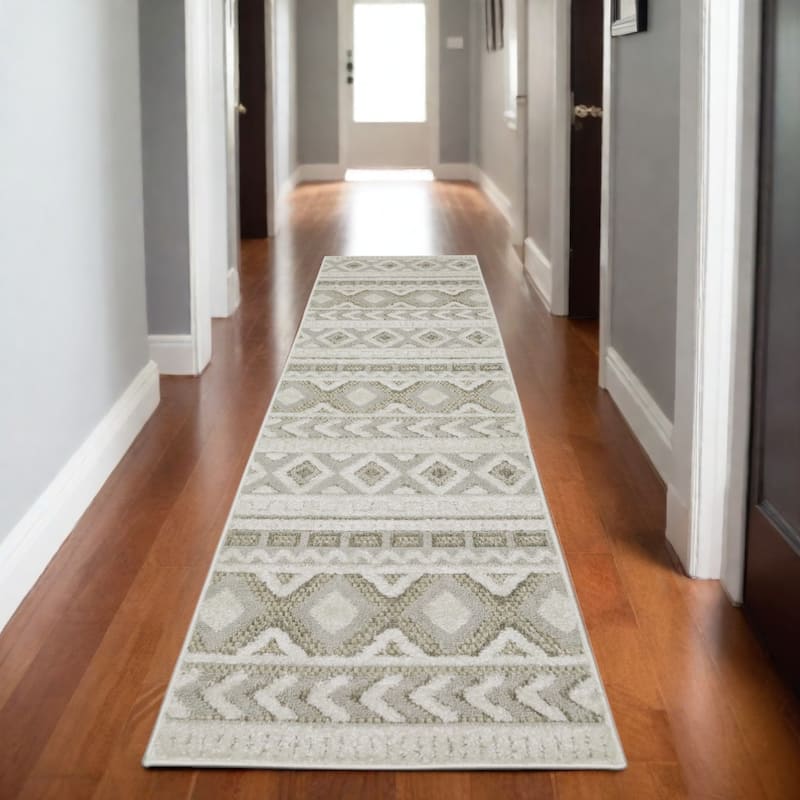 HomeRootsTribal Southwest Rectangle Area Rug - 90.55' X '26.77' X '0.32