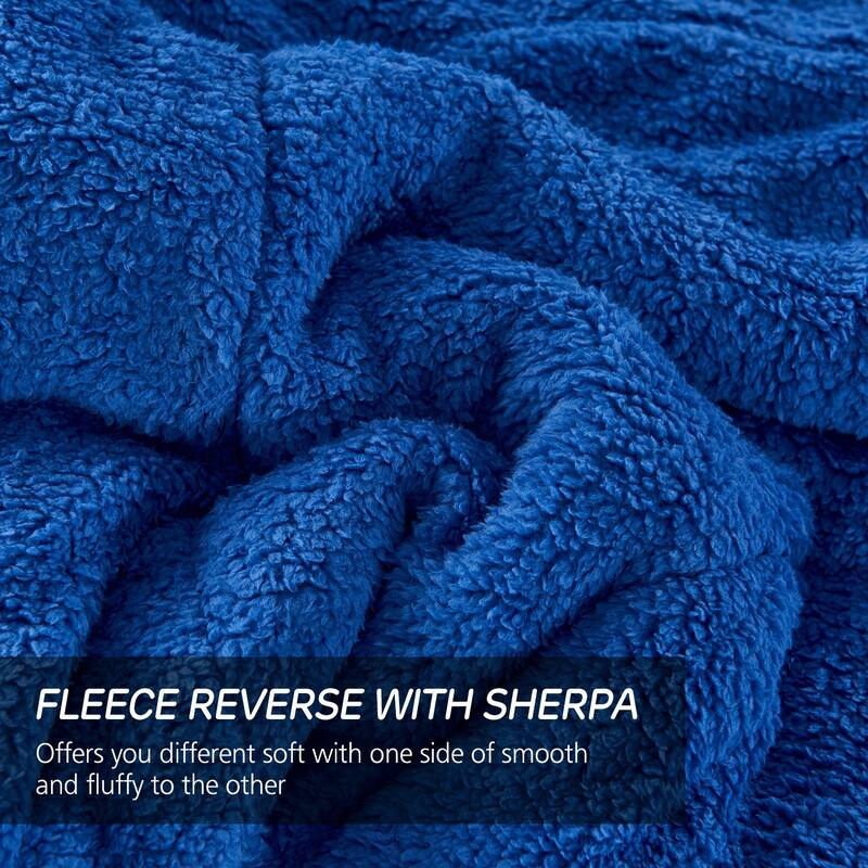 3 piece Fleece/ Sherpa Comforter Set