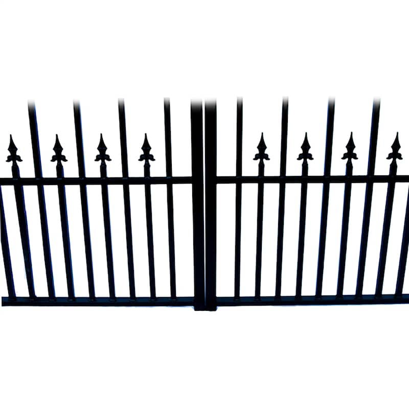 ALEKO Steel Dual Prague Style Driveway 16 ft Gate with Pedestrian Gate - 16 ft x 6 ft / 5 ft x 4 ft