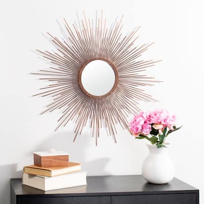 SAFAVIEH Chelsi 30-inch Copper Sunburst Round Mirror - 30" W x 1" L x 30" H - 30Wx1Dx30H