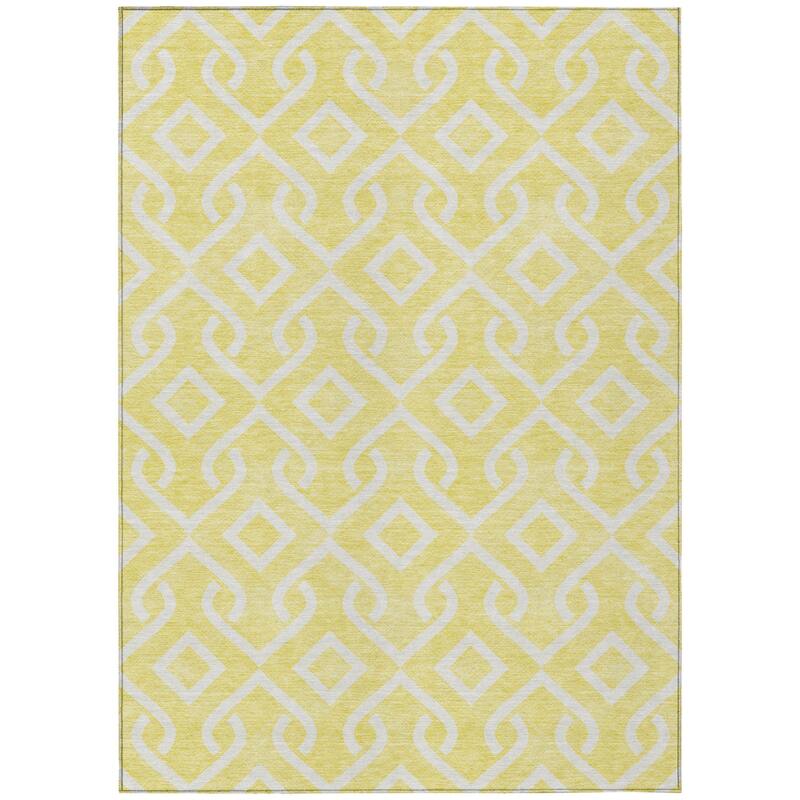 HomeRoots Geometric Transitional Rectangle Outdoor Rug