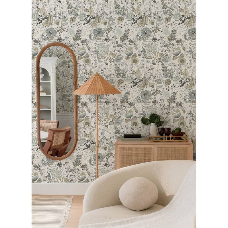 A-Street Prints Whimsy Neutral Fauna Wallpaper