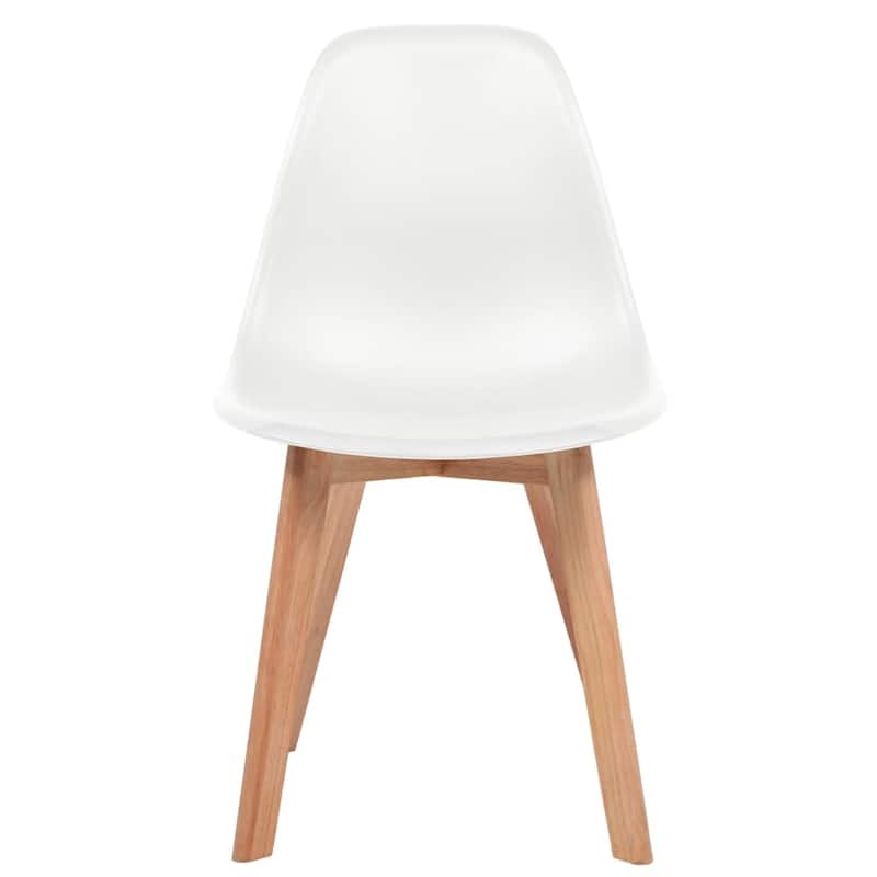 vidaXL Dining Chairs Accent Side Chair with Wooden Legs for Kitchen Plastic
