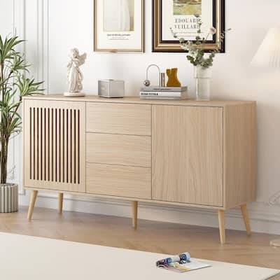 Modern Cabinet with 2 Doors and 3 Drawers