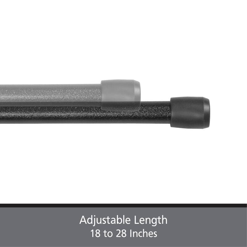 Kenney Fast Fit No Tools 7/16" Spring Tension Rod, 2-Pack