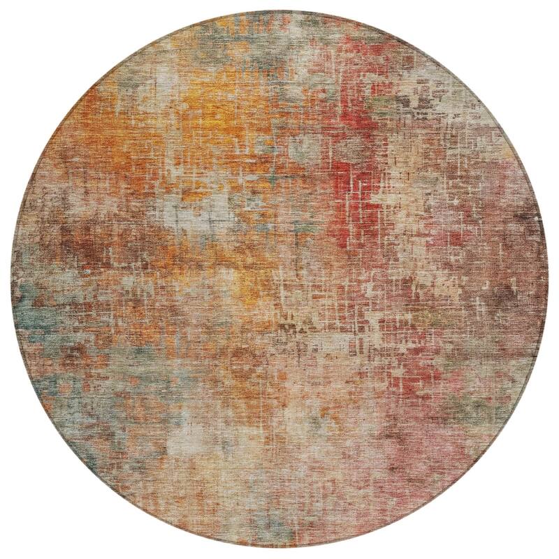 HomeRoots Abstract Transitional Rectangle Outdoor Rug