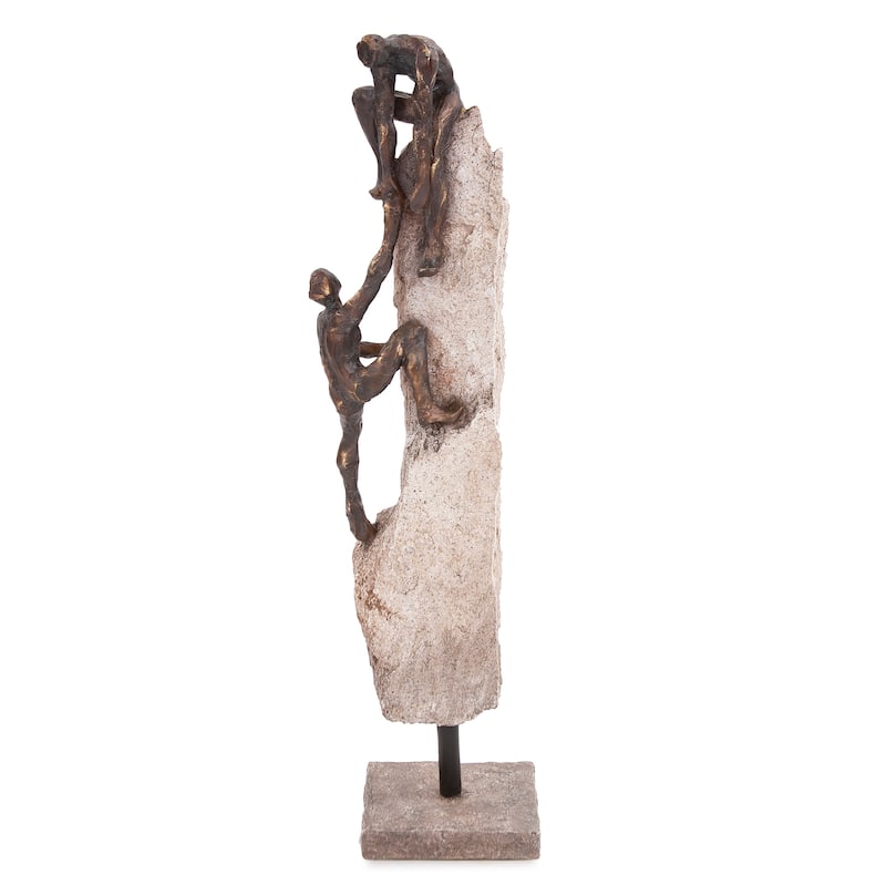 Allan Andrews People Climbing on Stone Decorative Statue