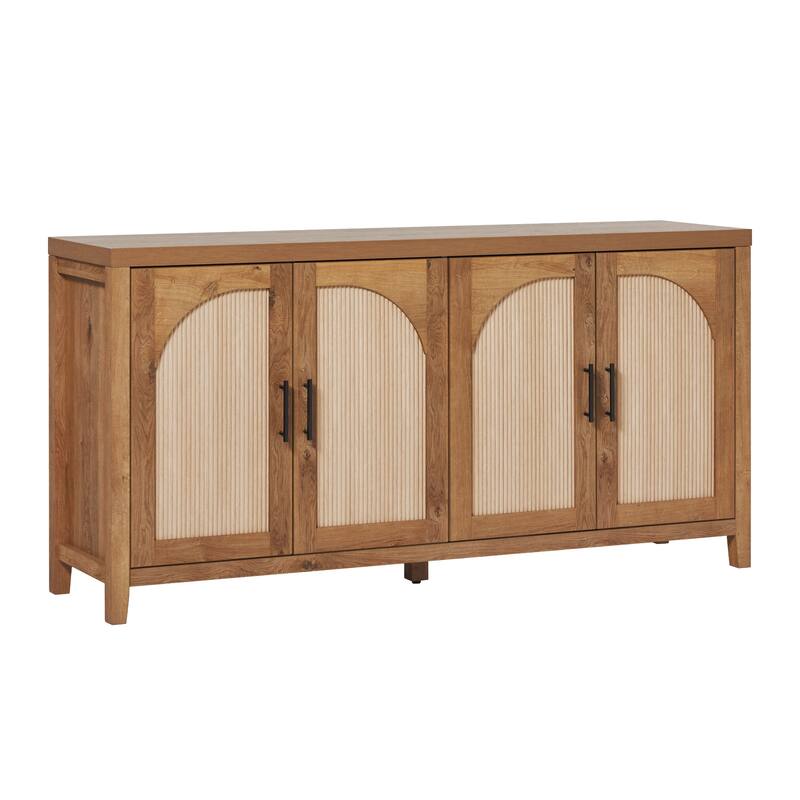 Walker Edison Modern 60-inch Reeded Sideboard with Arched Doors