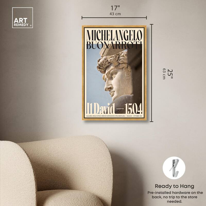 David in Marble Canvas by Art Remedy