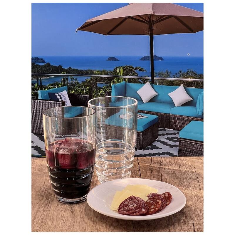 Swirl Acrylic Glasses Drinking Set of 4