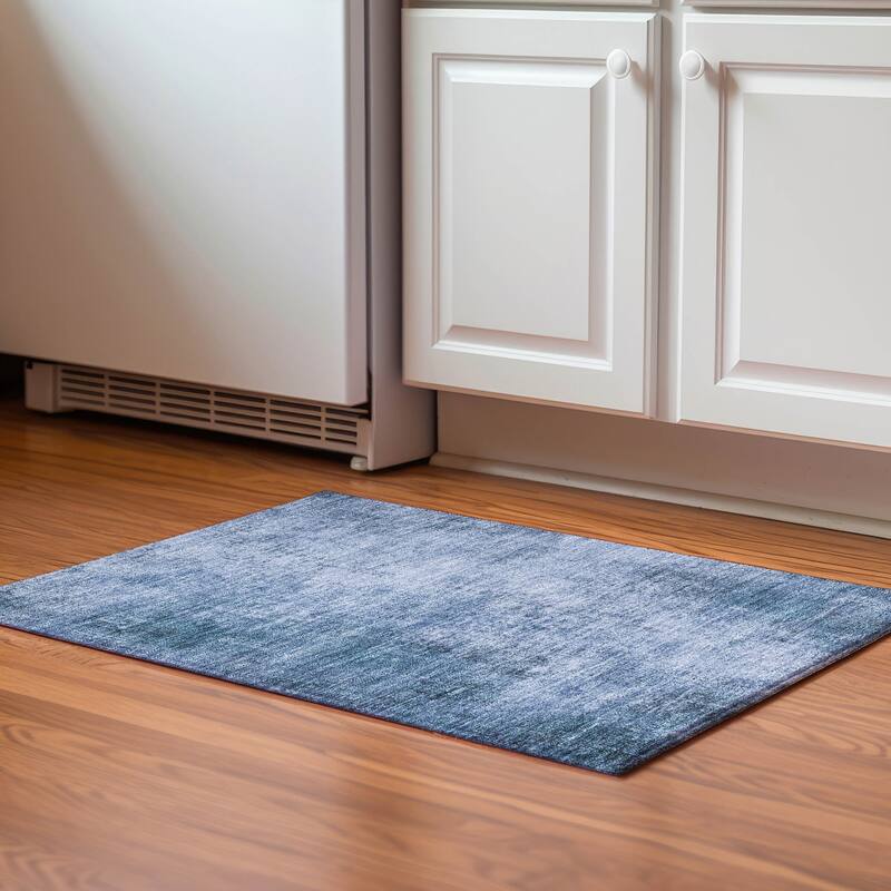 Premium Washable Super Soft Mayfield Rug - Blue - 1'8" x 2'6"