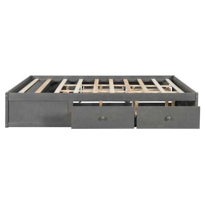 Queen Platform Bed Frame with Underbed Storage by Harper&Bright Designs