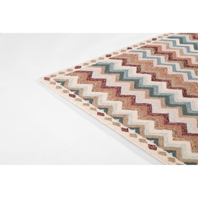 Erin Gates by Momeni Abbott Zigzag Stripe Hand Tufted Wool Area Rug