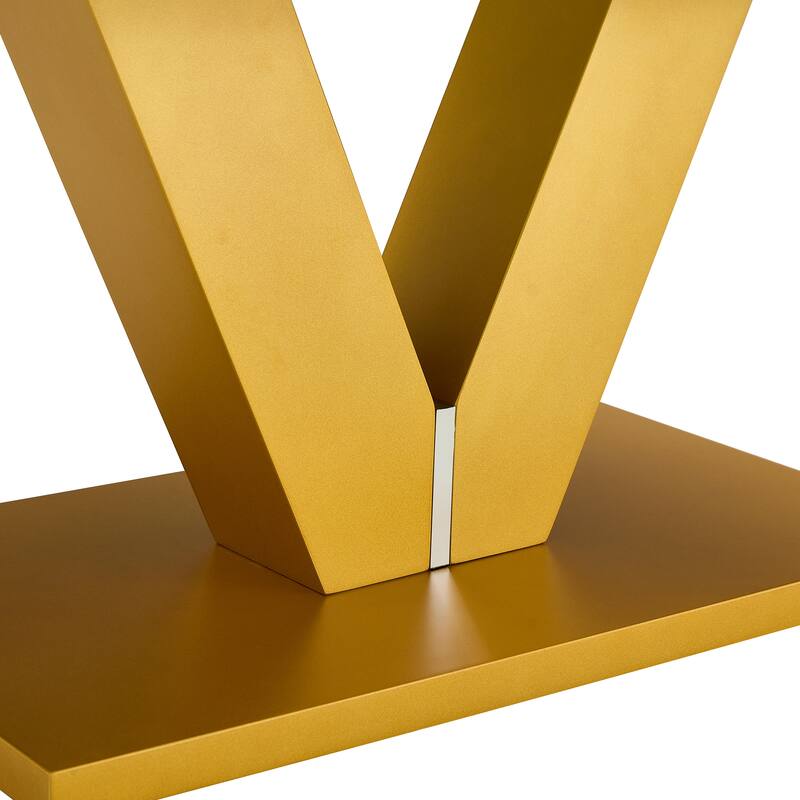 Modern Minimalist Coffee Table. Tempered Glass With Stickers Tabletop,En Mdf Pillars