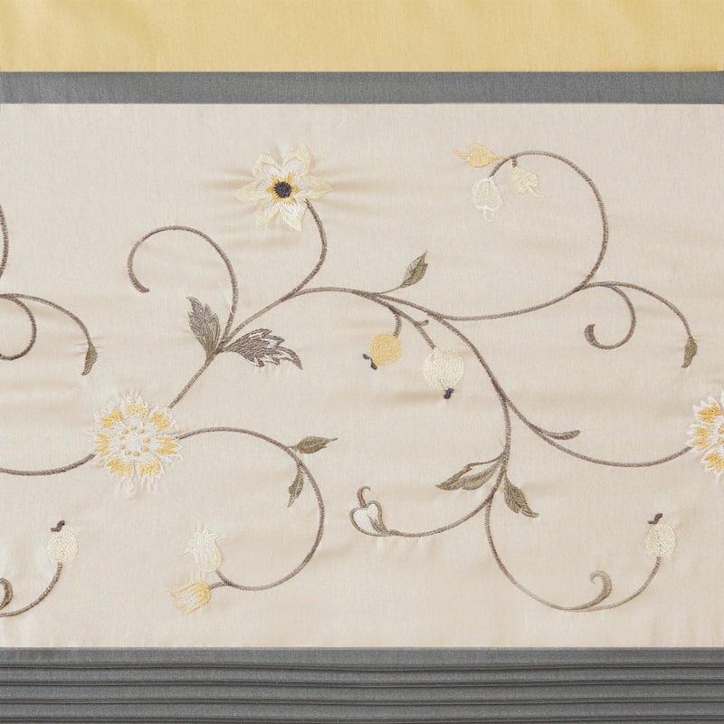 Madison Park Belle Embroidered Window Curtain Panel