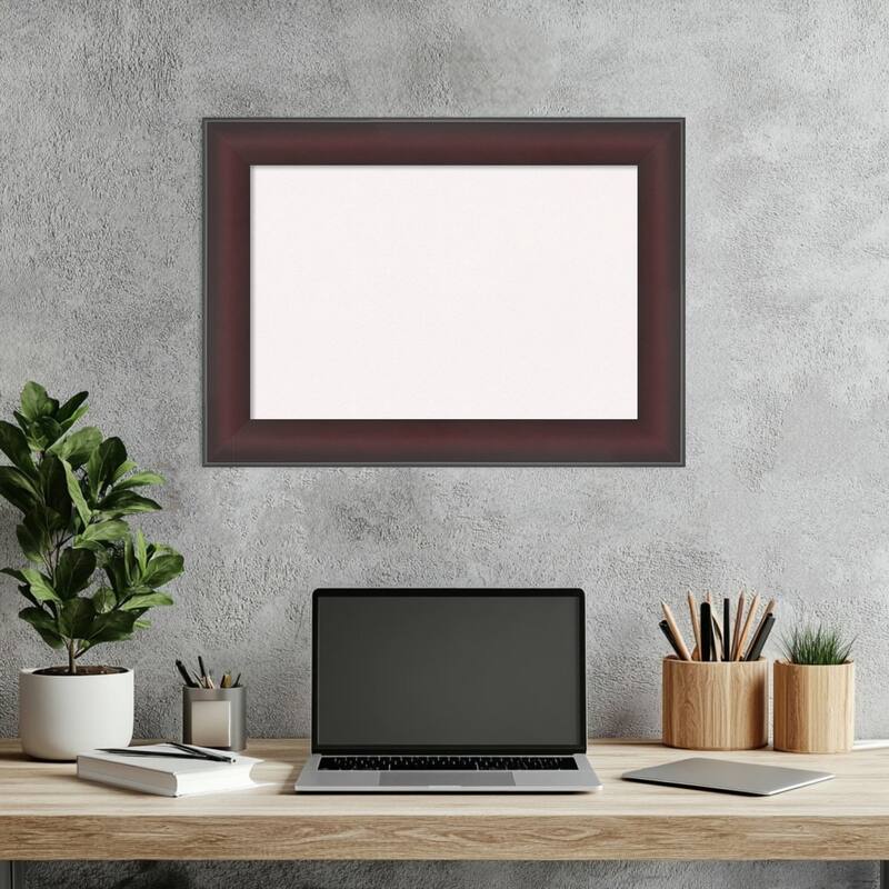 Grand Cherry Narrow Framed Cork Board - Bulletin Board, Organization Board, Pin Board