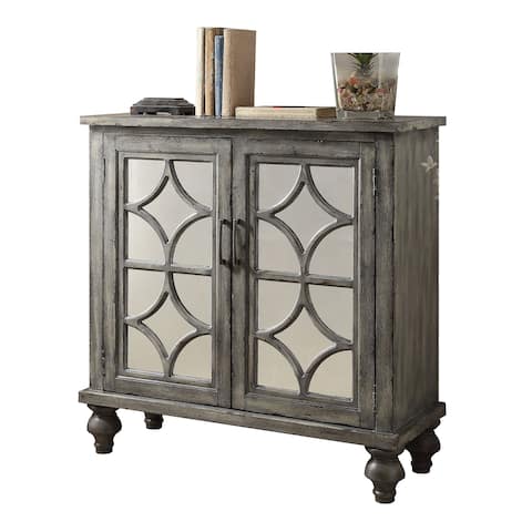 Acme Furniture Velika Weathered Grey 2-door Console Table