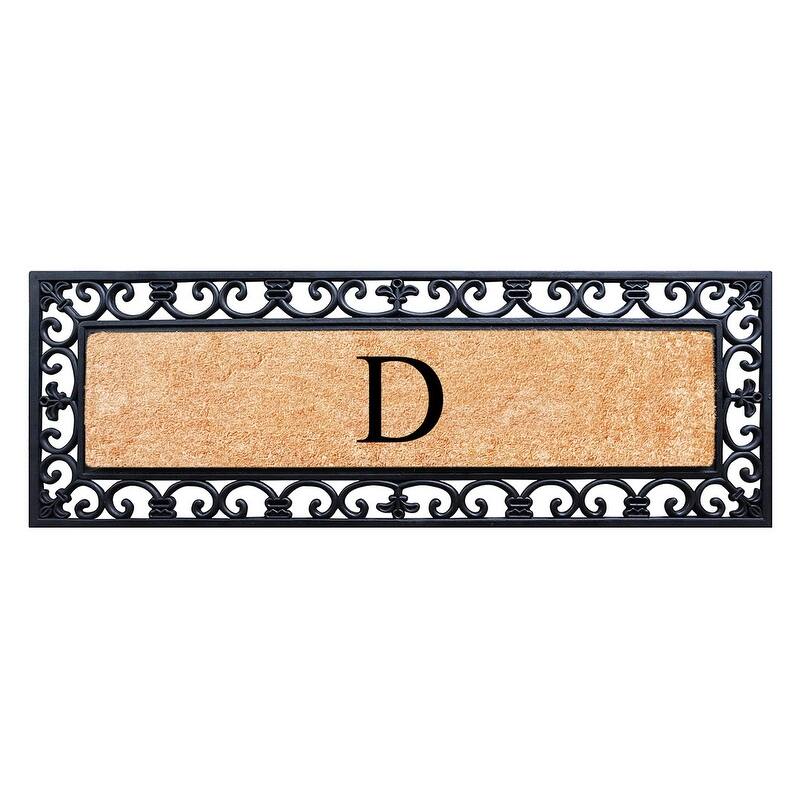 A1HC Exclusive Hand Crafted Myla Monogrammed Entry Doormat, 18" x 48" - D