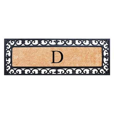 A1HC Exclusive Hand Crafted Myla Monogrammed Entry Doormat, 18" x 48"