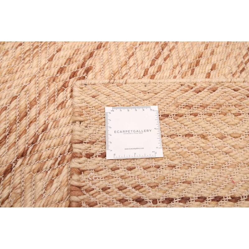 ECARPETGALLERY Braid weave Sienna Cream Wool Rug - 5'1 x 7'8