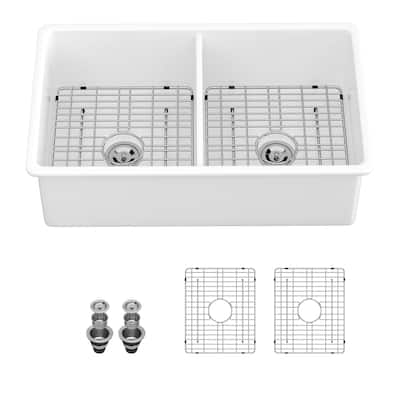 32" Undermount Double Bowl Kitchen Sink