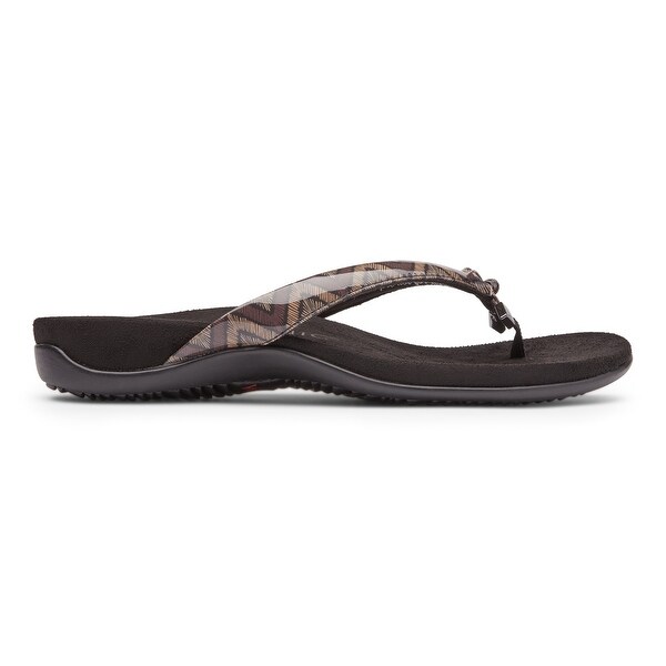 vionic bella toe post sandal black
