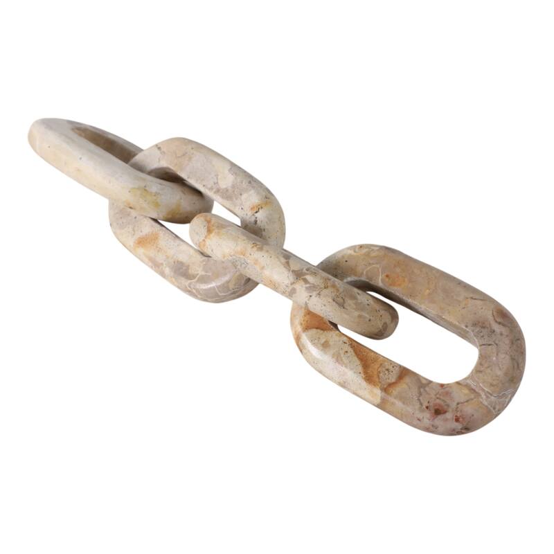 Stone Marble Decorative Object Modern Chain Link Sculpture Decor