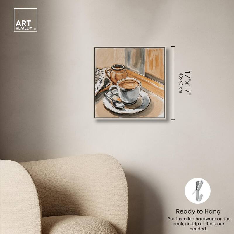 Sunday Coffee Canvas by Art Remedy