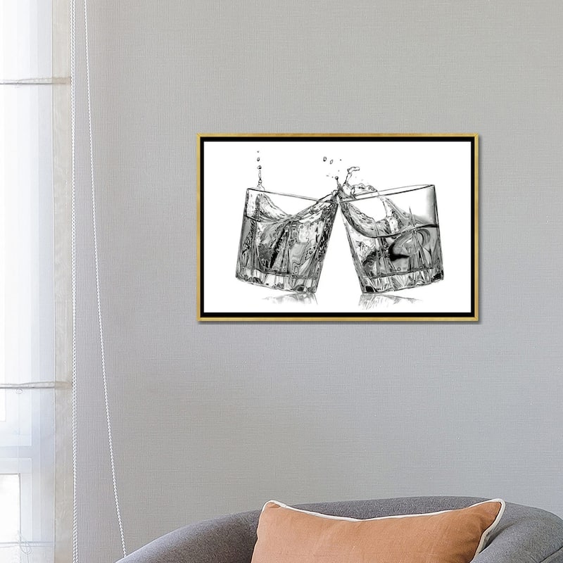 iCanvas "Bourbon Cheers" by Paul Stowe Framed Canvas Print
