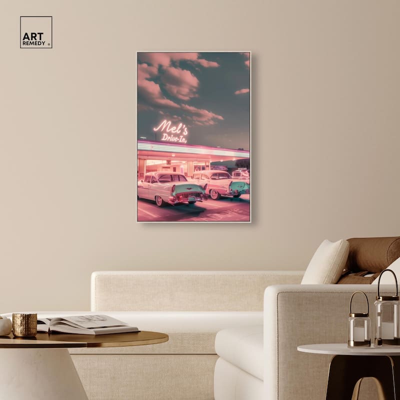 Drive In Stop Canvas by Art Remedy