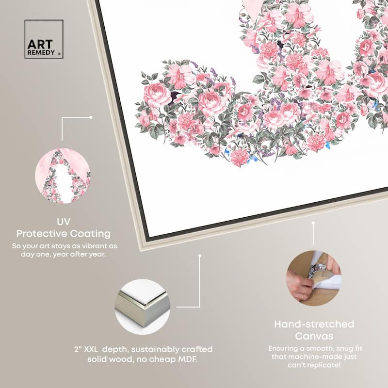 Makes Me Wonder Pink Bow Canvas by Art Remedy