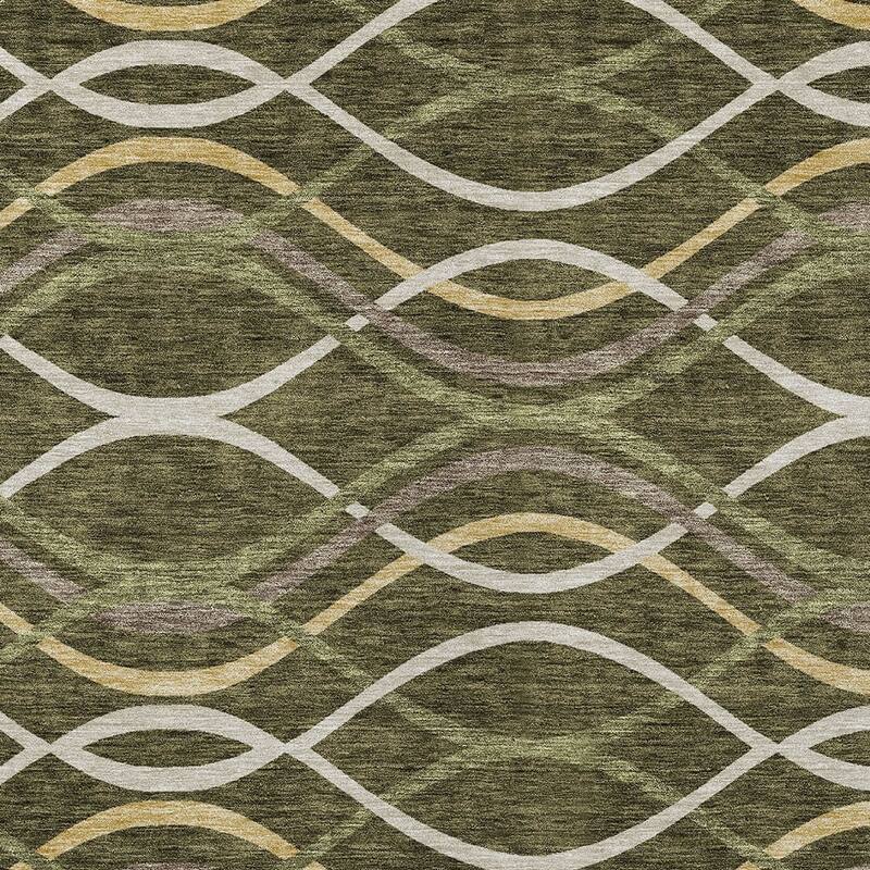 HomeRoots Abstract Transitional Rectangle Outdoor Rug