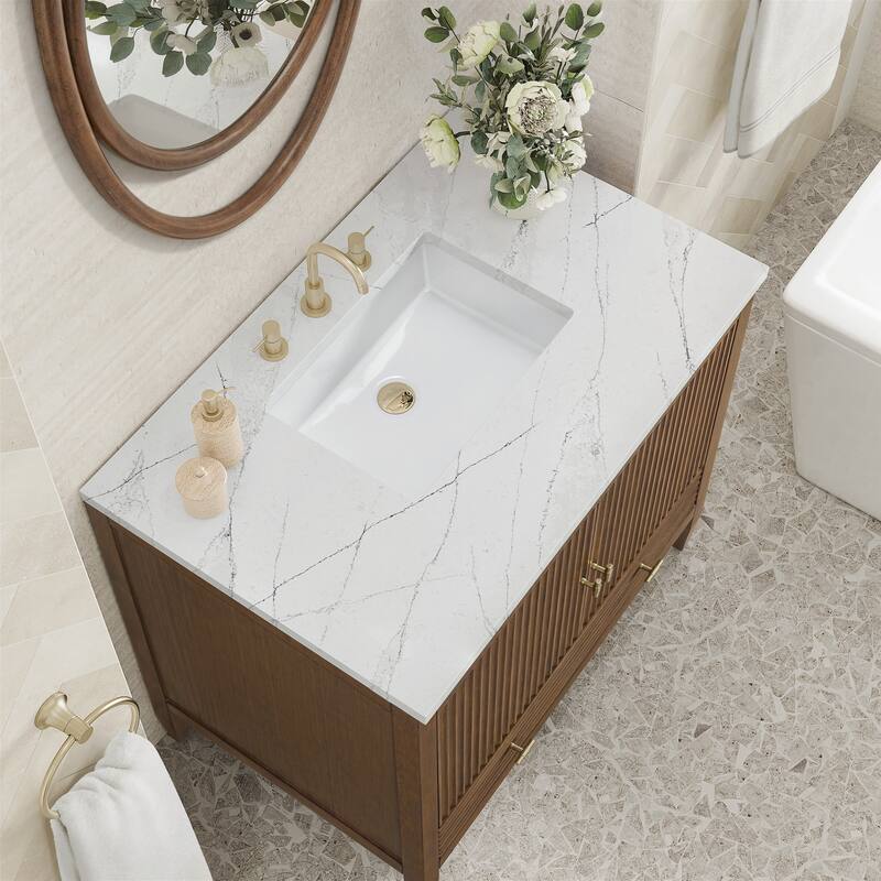 James Martin Vanities 485-V36-3ENC Myrrin 36" Single Basin Wood Vanity